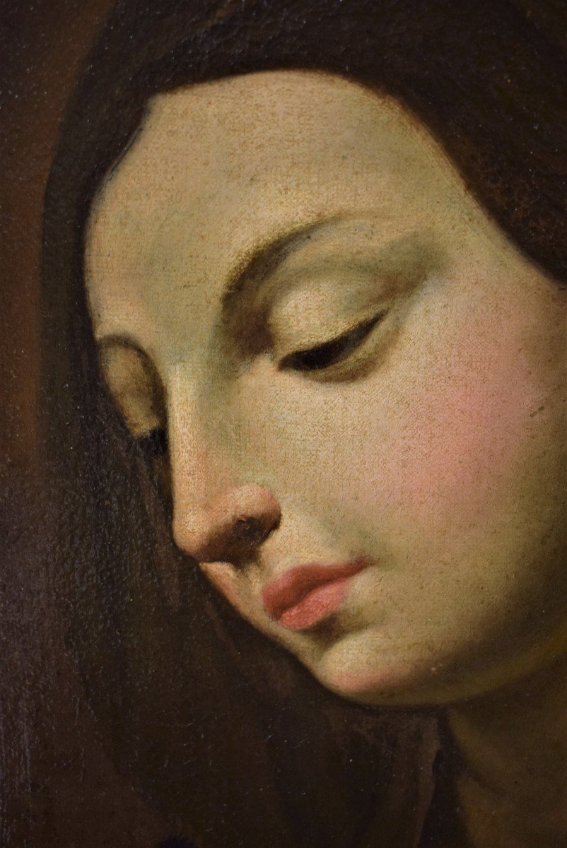 Vierge annoncée  - Cercle de Guido Reni,  Emilie fin du 17ème -photo-2