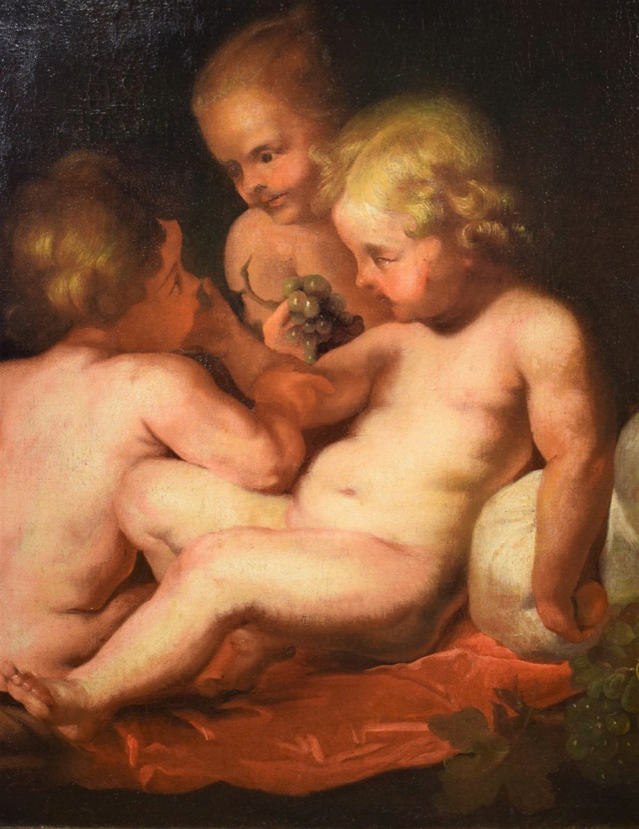 Bacchanale De Putti - école De Peter  Paul Rubens - XVIIème-photo-4