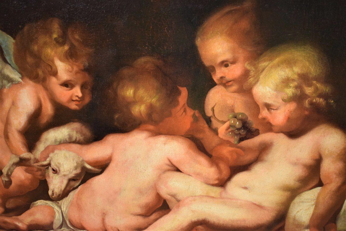 Bacchanale De Putti - école De Peter  Paul Rubens - XVIIème-photo-1