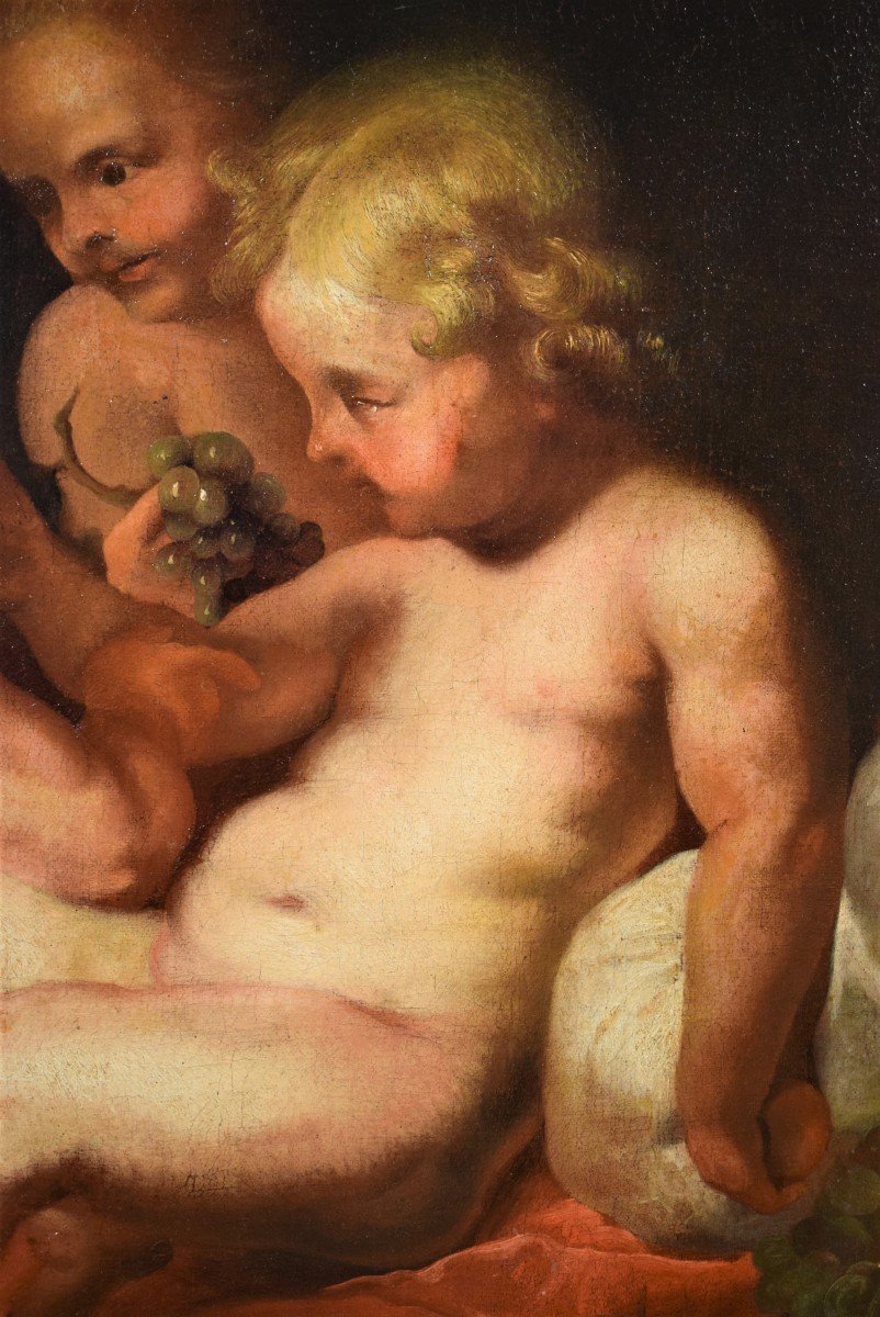 Bacchanale De Putti - école De Peter  Paul Rubens - XVIIème-photo-2