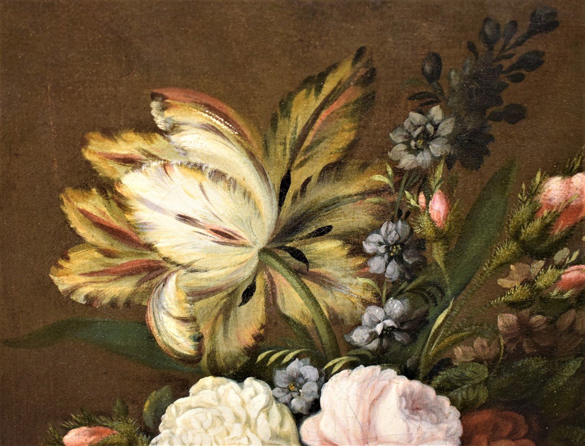 Nature morte de fleurs - Jean-Louis Prévost (Nointel 1760 - Paris 1810)-photo-1