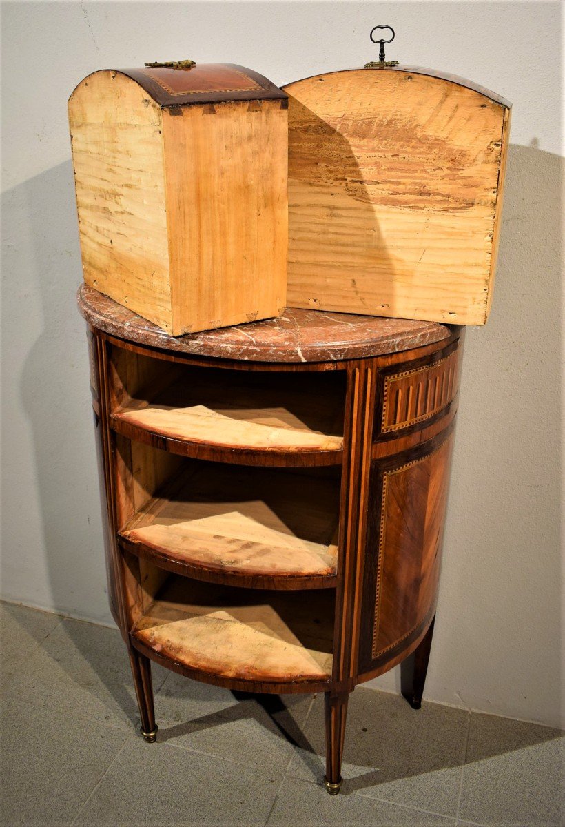 Petite Commode Louis XVI demi-lune  Turin,  1780 -photo-3