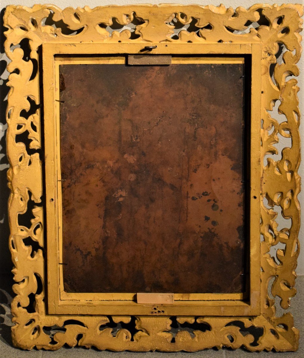 Ecce Homo  Huile sur cuivre  Maître hispano-flamand du XVIème-photo-7