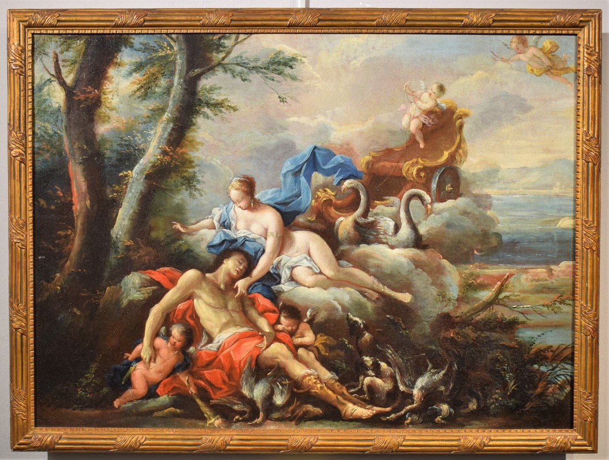 Paire de Scènes Mythologiques  2) Diane et Endymion-photo-2