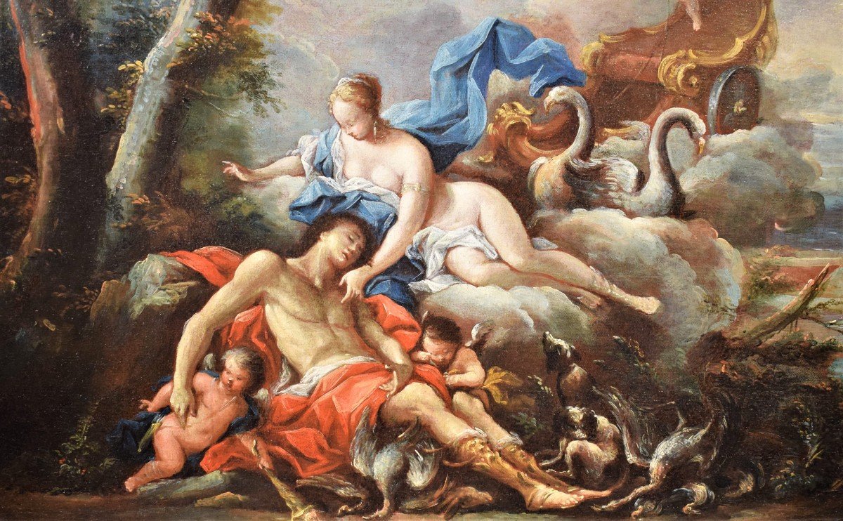 Paire de Scènes Mythologiques  2) Diane et Endymion-photo-1