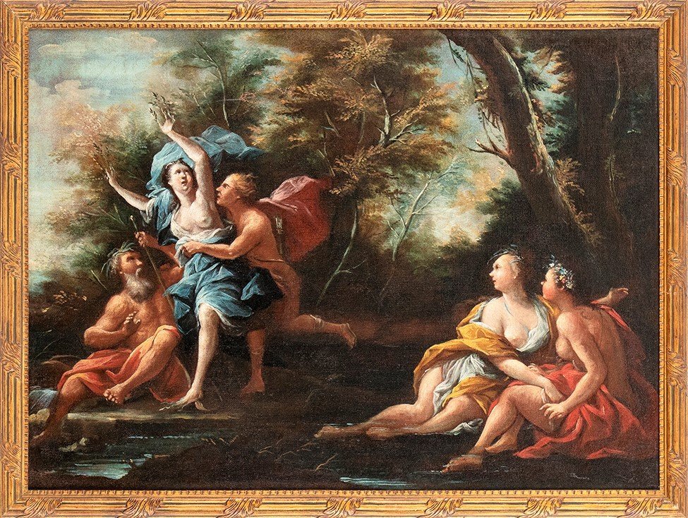 Paire de Scènes Mythologiques  2) Diane et Endymion-photo-6