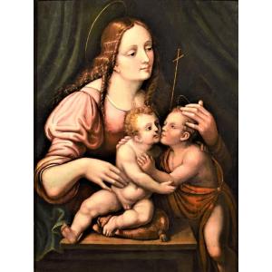 Madonna col Bambino e San Giovannino - Scuola Lombarda del '500