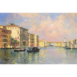 Venezia, Canal Grande e Ponte di Rialto Luigi Lanza (Venezia 1860-1913)