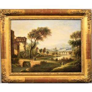 Paesaggio fluviale - Paolo Anesi (Roma 1697-1773) bottega