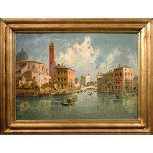 Venezia, il Canal Grande a Cannaregio - Giuseppe Riva (Ivrea 1834-1916)