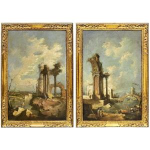 Capricci con rovine architettoniche - Francesco Guardi (Venezia 1712-1793)
