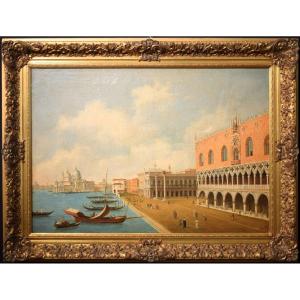 Venezia, il Bacino di San Marco Maestro Veneto del XIX° secolo