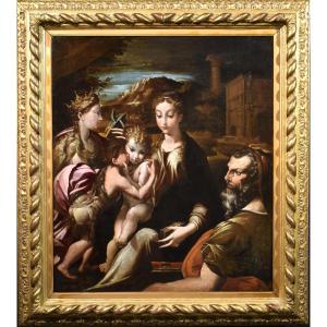 Madonna col Bambino, S. Giovannino, Santa Caterina d' Alessandria e S. Zaccaria - fine '500