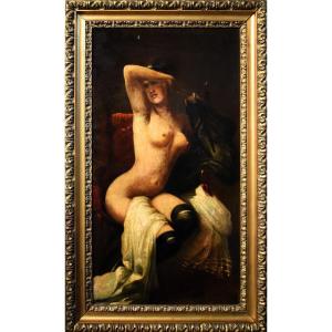 Nudo Femminile con calze nere