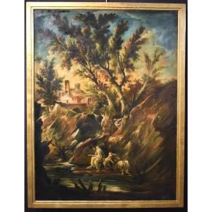 Paesaggio fantastico - Alessandro Magnasco (Genova 1667 - 1749) attribuito