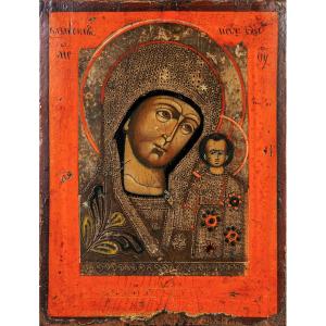Madonna di Kazan - Antica Icona Russa - Metà del XVIII secolo