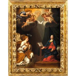 L' Annunciazione - Francesco Albani, (Bologna, 1578 - 1660) bottega