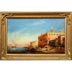 Venezia, Il Bacino di San Marco - Entourage di Félix Ziem (Beaune 1821 Parigi 1911)