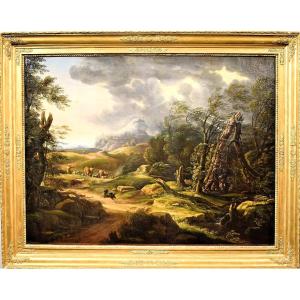 Paesaggio con pastore e armenti - Carlo Antonio Tavella (1668 - 1738)