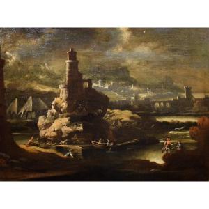 Paesaggio notturno - Pieter Mulier (Haarlem,1637- Milano,1701) cerchia