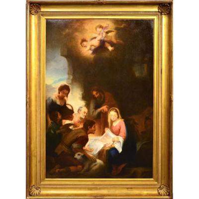 "L'Adoration des Bergers" Entourage de Esteban Murillo