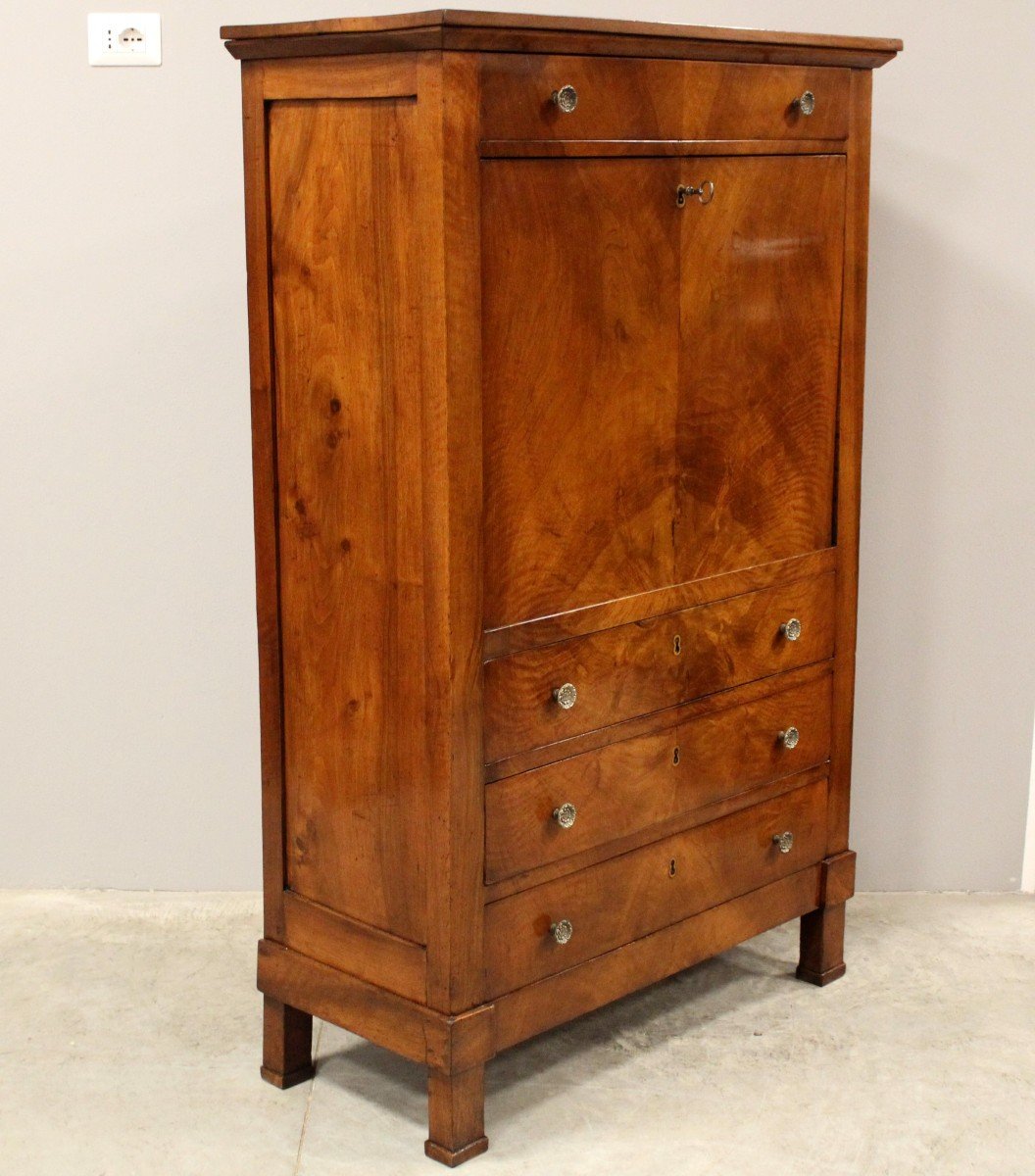 Antico Secretaire Impero in noce - 19°secolo-photo-3
