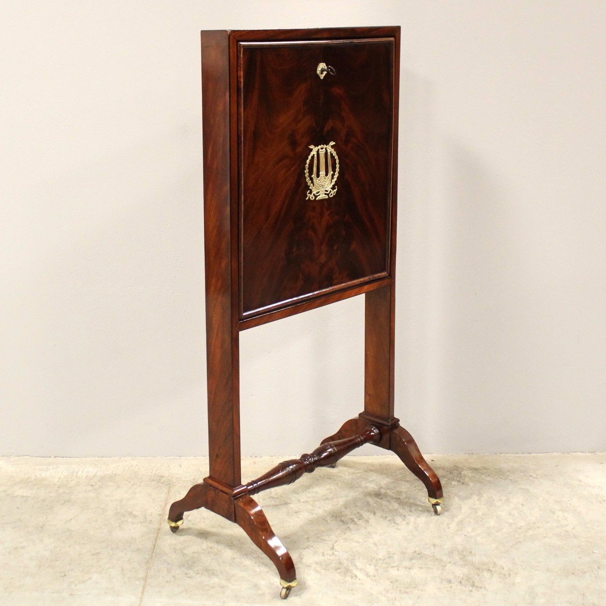 Antico billet doux Secretaire Impero in mogano - 19°secolo-photo-2
