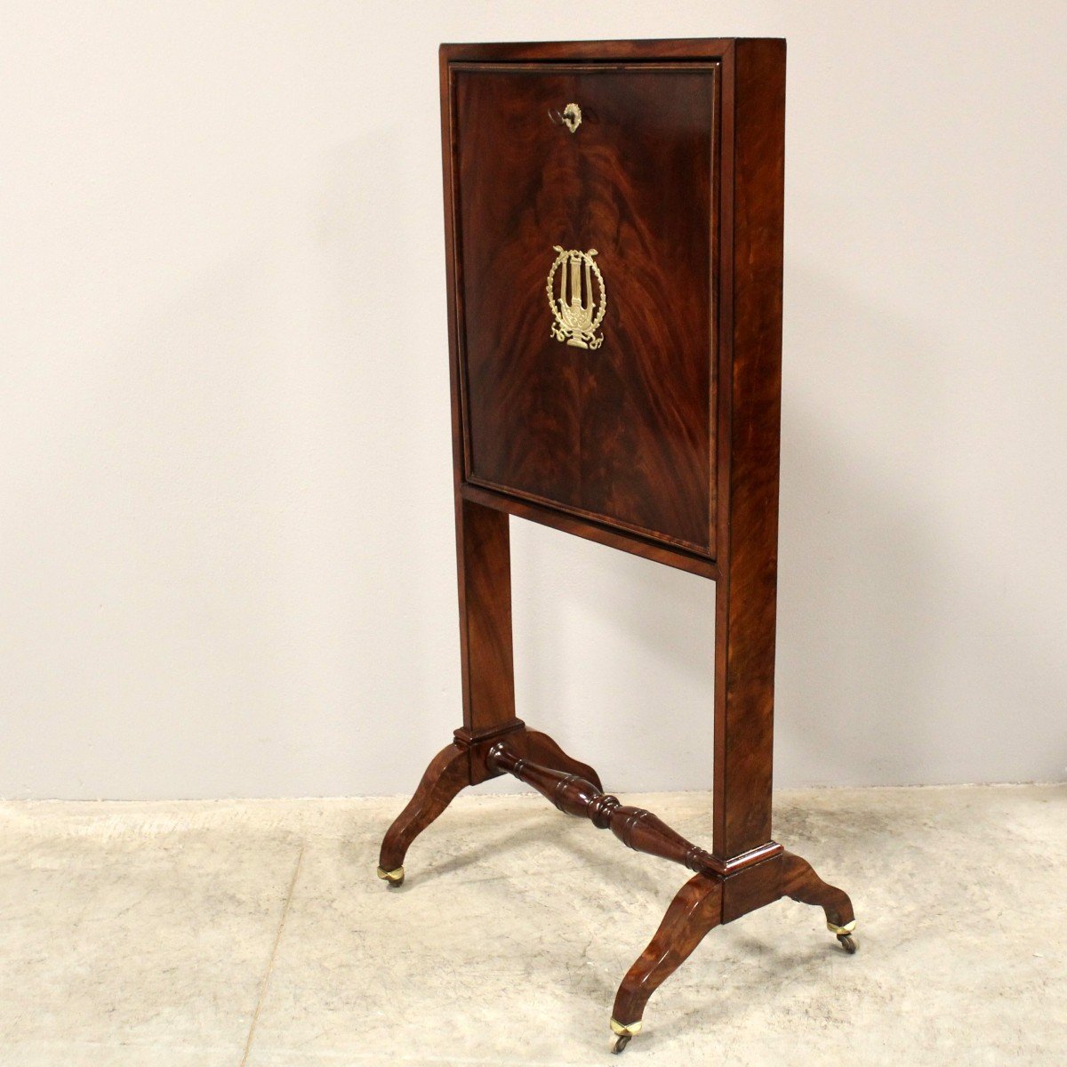 Antico billet doux Secretaire Impero in mogano - 19°secolo-photo-3