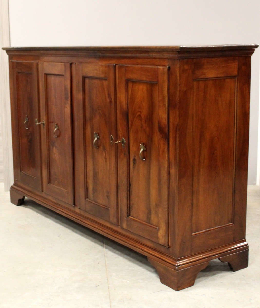 Antica credenza a 4 ante in noce (185 cm) - Italia 18°secolo-photo-4