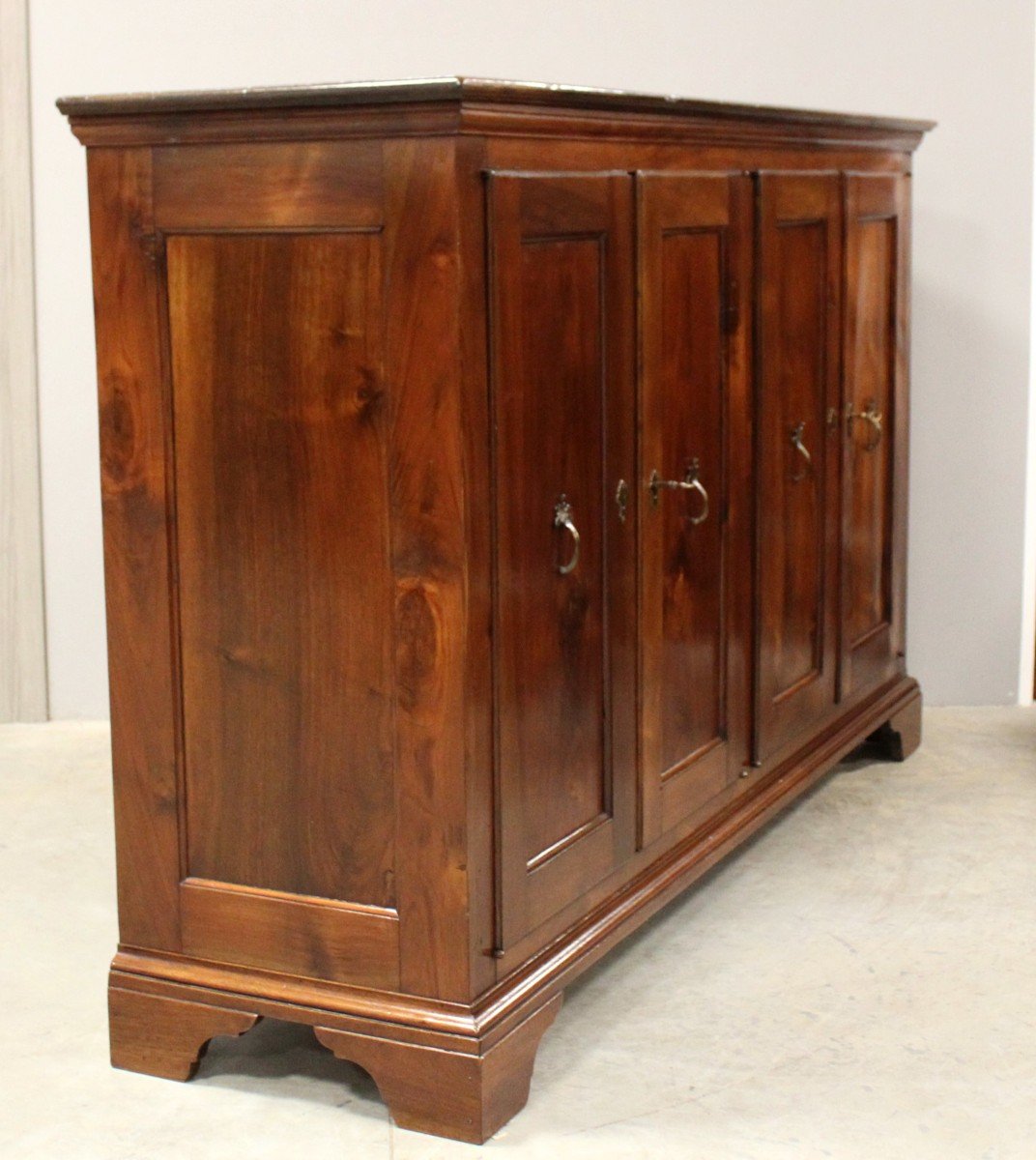 Antica credenza a 4 ante in noce (185 cm) - Italia 18°secolo-photo-1