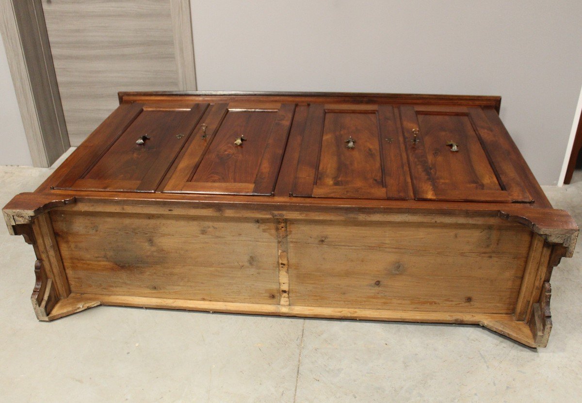 Antica credenza a 4 ante in noce (185 cm) - Italia 18°secolo-photo-7