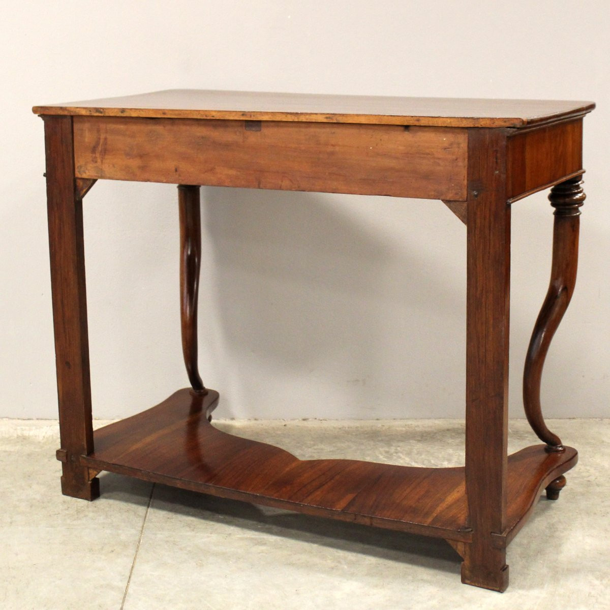 Antica console Carlo X in noce - Italia 19°secolo-photo-7