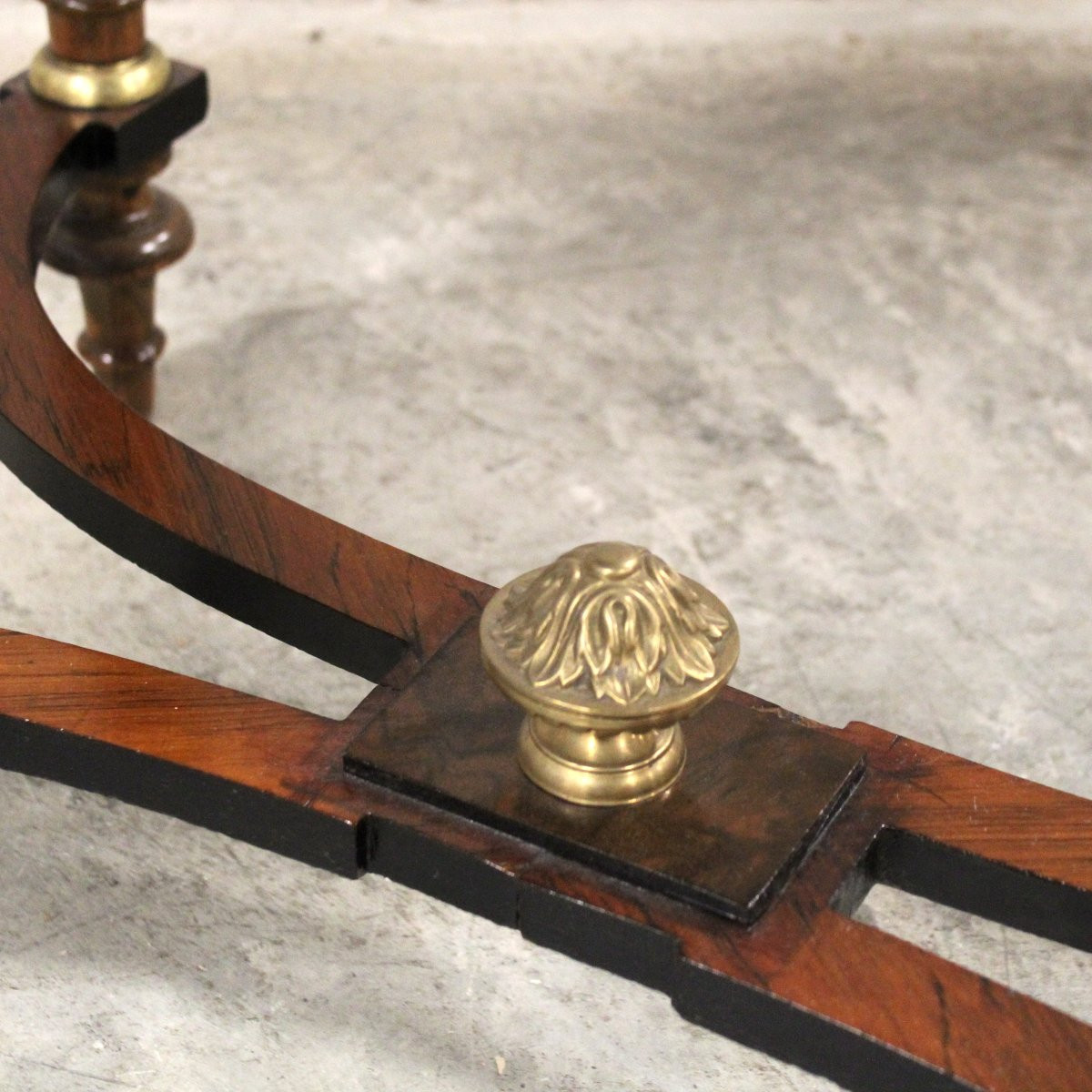 Antico tavolino Napoleone III intarsiato - 19°secolo-photo-7