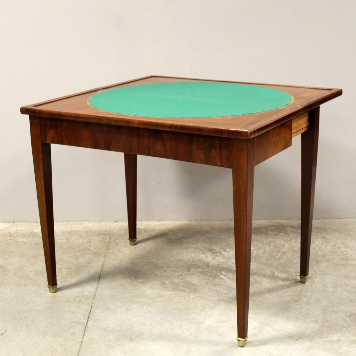 Antica console tavolino da gioco in mogano - 19°secolo-photo-1