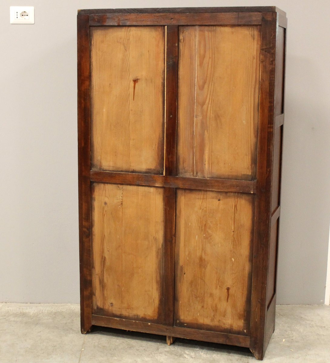 Antico classificatore serranda archivio schedario in rovere-photo-7