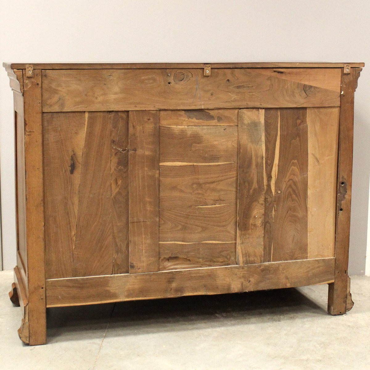 Antica credenza cappuccina Luigi Filippo in noce - 19°secolo-photo-6