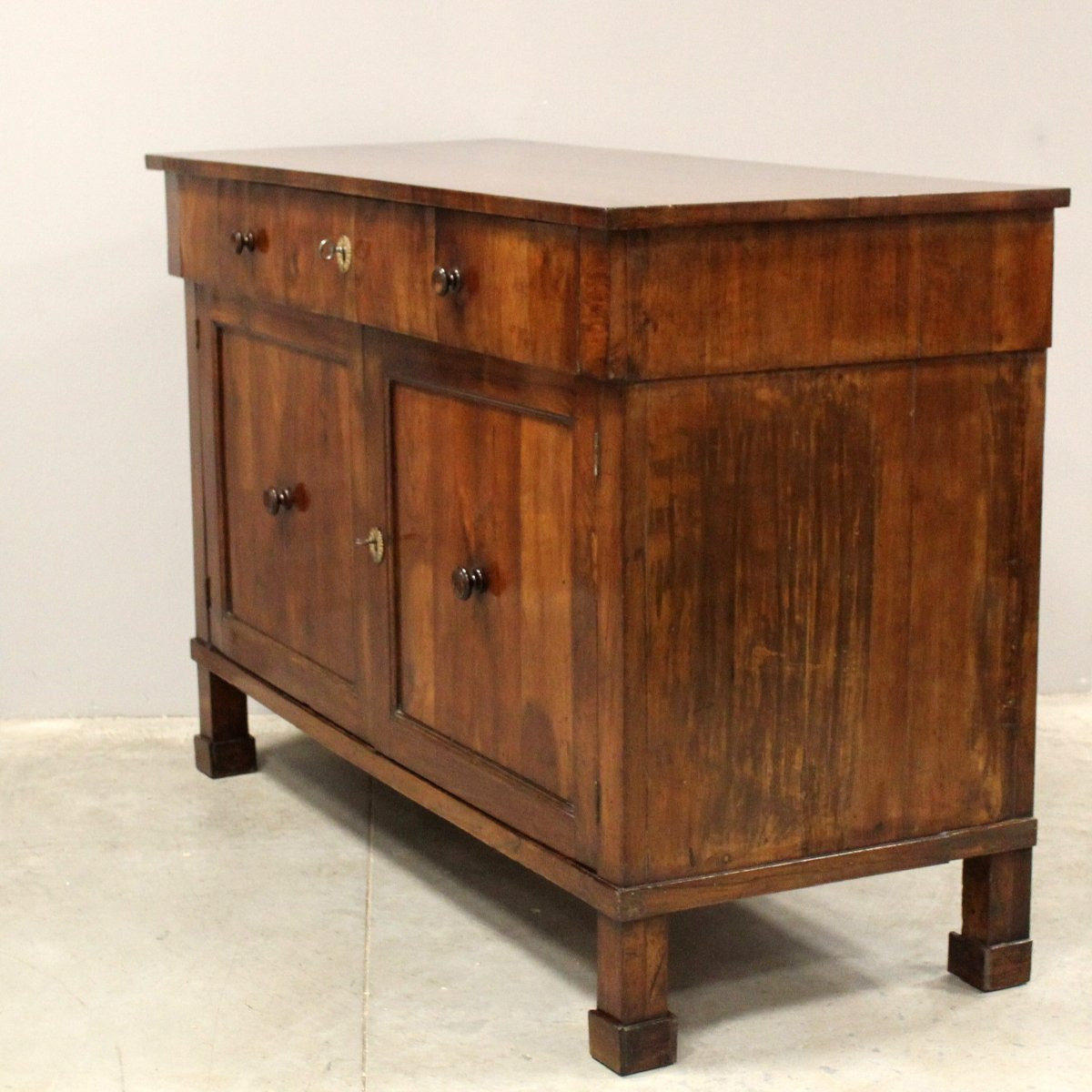 Antica credenza Impero in noce - Italia 19°secolo Bologna-photo-4