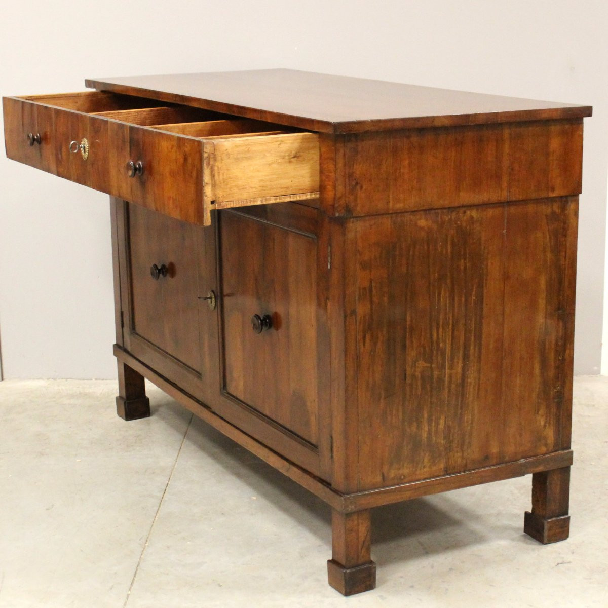 Antica credenza Impero in noce - Italia 19°secolo Bologna-photo-2