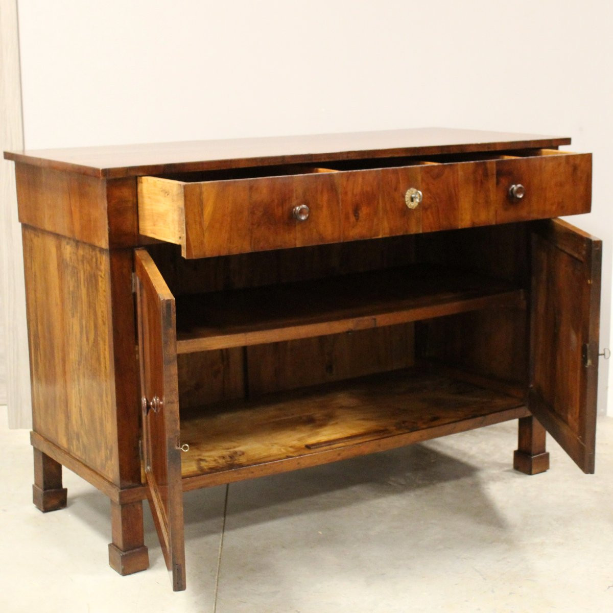 Antica credenza Impero in noce - Italia 19°secolo Bologna-photo-3