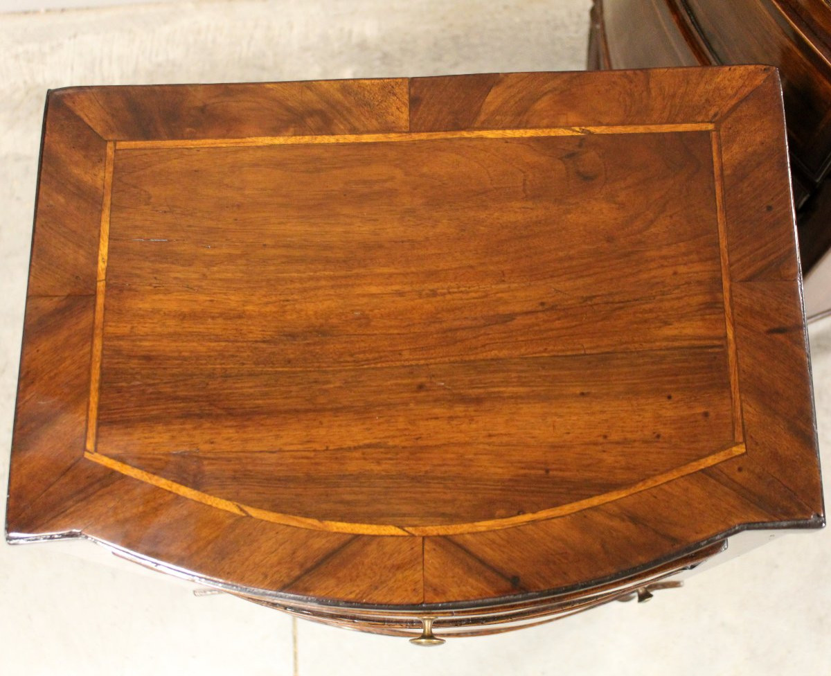 Antica coppia comodini Luigi XVI in noce - Italia 18°secolo-photo-5