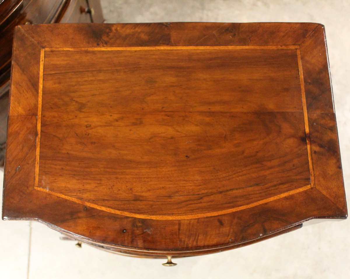 Antica coppia comodini Luigi XVI in noce - Italia 18°secolo-photo-6