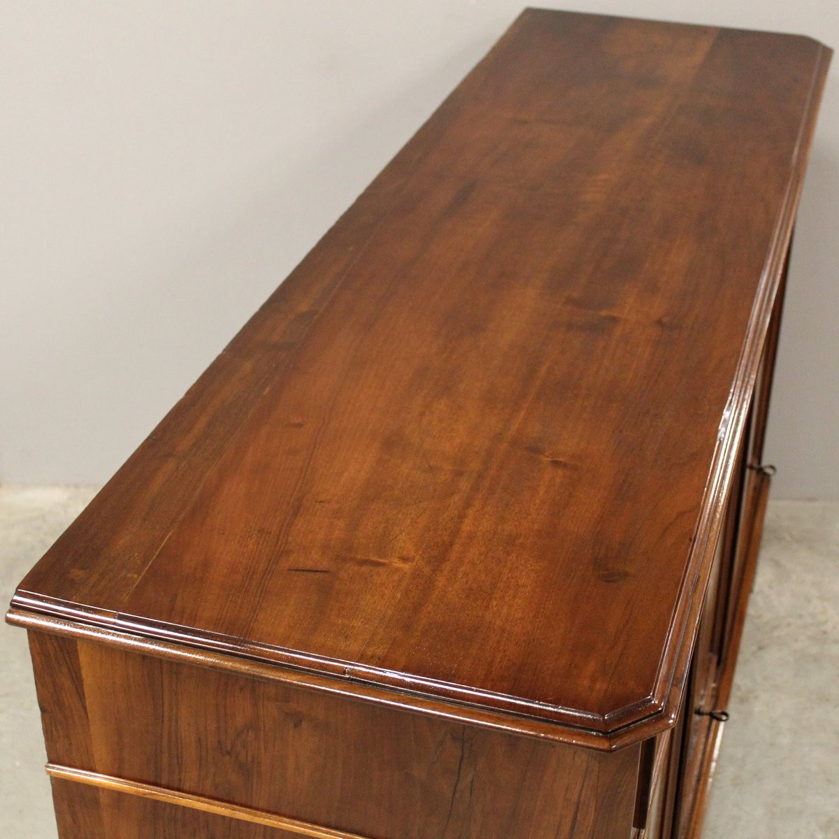 Antica credenza 3 ante Luigi Filippo in noce - 19°secolo-photo-1