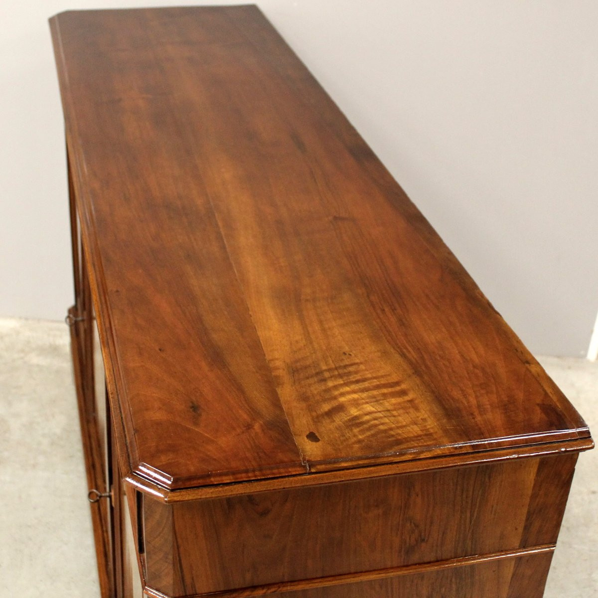 Antica credenza 3 ante Luigi Filippo in noce - 19°secolo-photo-2