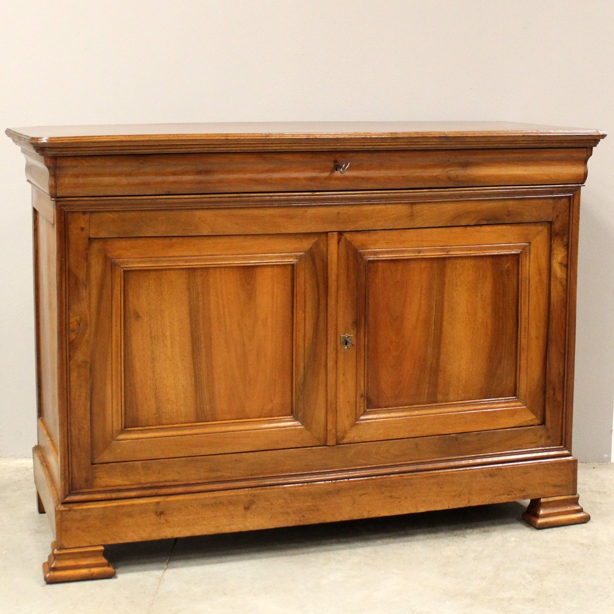 Antica credenza cappuccina Luigi Filippo in noce - 19°secolo