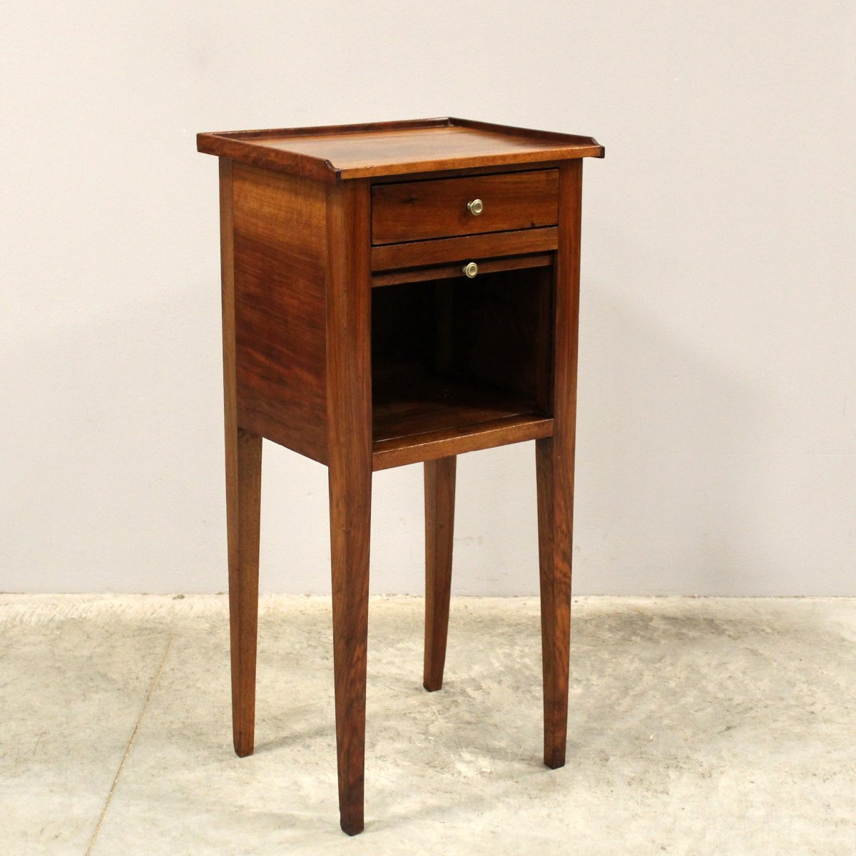 Antico comodino Direttorio in noce - Italia 19°secolo-photo-1