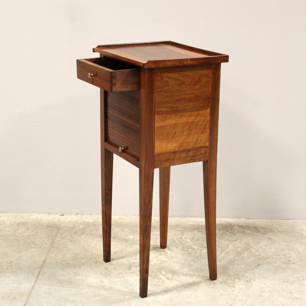 Antico comodino Direttorio in noce - Italia 19°secolo-photo-4