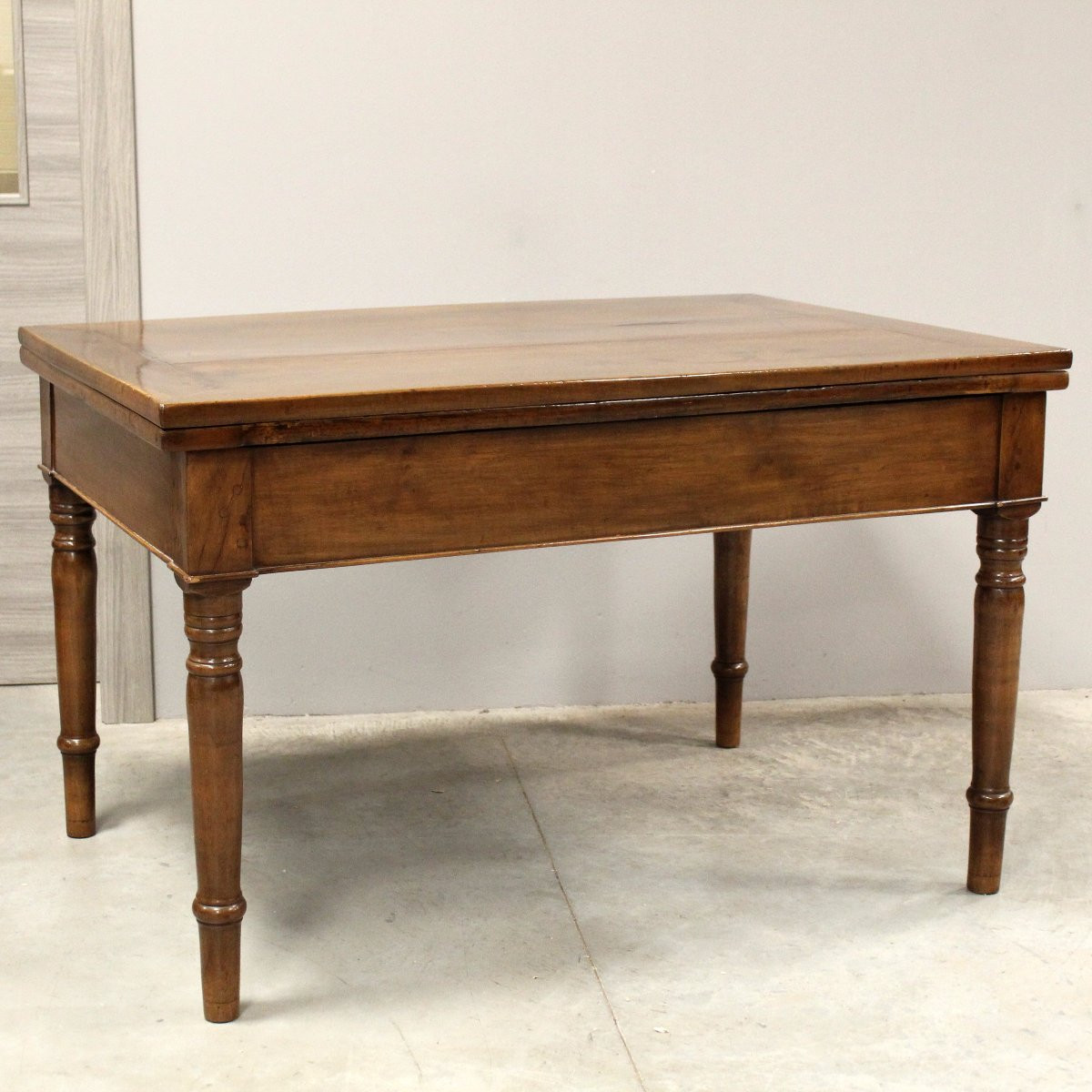 Antico tavolo a libro Carlo X in noce - Italia 19°secolo-photo-2