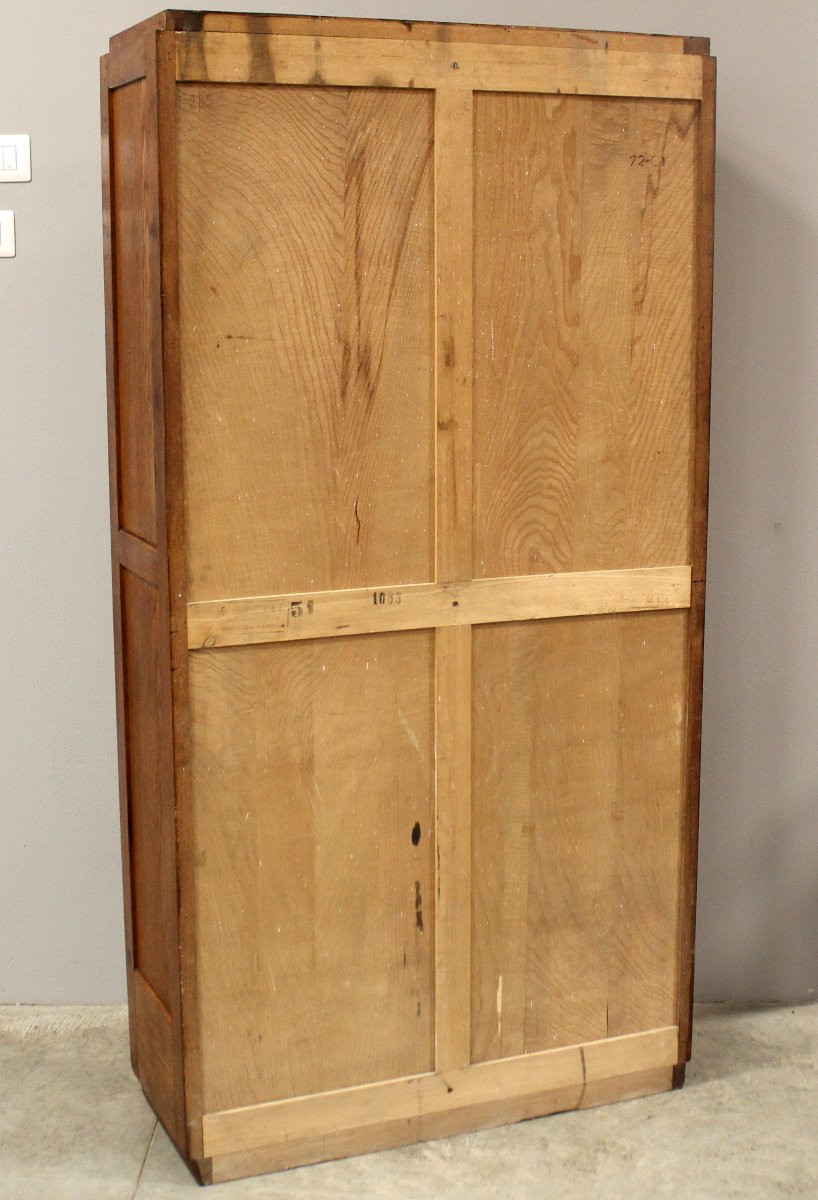 Antico classificatore serranda archivio schedario in rovere-photo-5