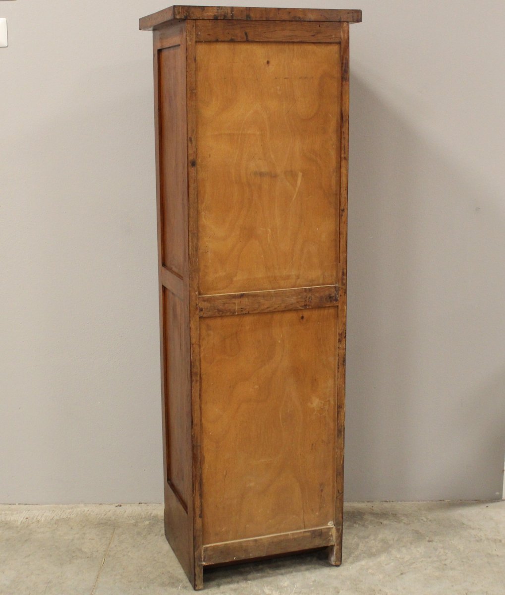 Antico classificatore serranda archivio schedario in rovere-photo-7