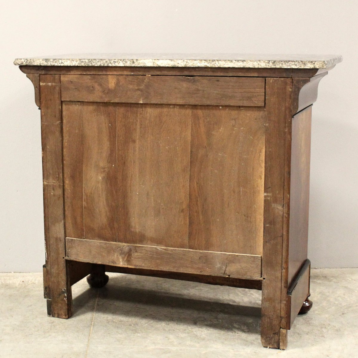 Antico cassettone comò cappuccino Luigi Filippo in mogano - 19°secolo-photo-8